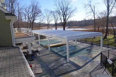 60' x 20' Pergola over swimming pool