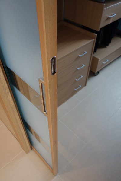 Pocket door in Walk-in-Closet