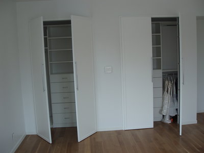 Custom built closet doors