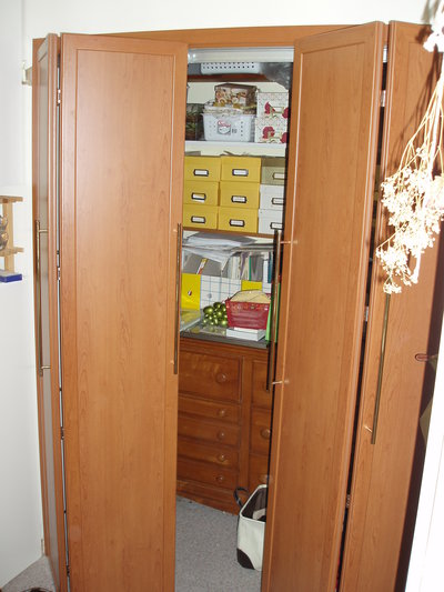 Bifold door in linen closet