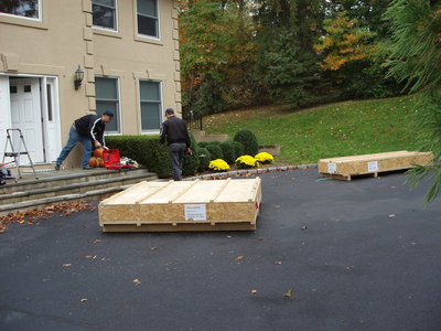 Wooden crates used to provide ultimate protection in international transit